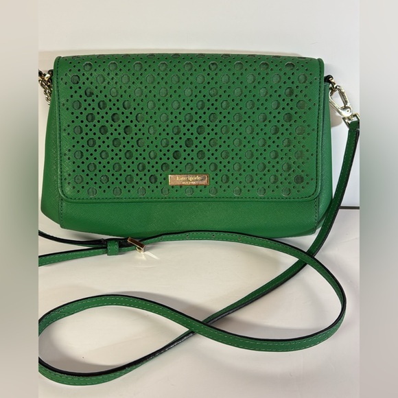 kate spade Handbags - KATE SPADE NEWBURY LANE GOLD CHAIN CROSSBODY SATCHEL LEATHER BAG GREEN COLOR